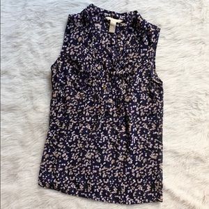 Banana Republic Sleeveless Print Blouse XS